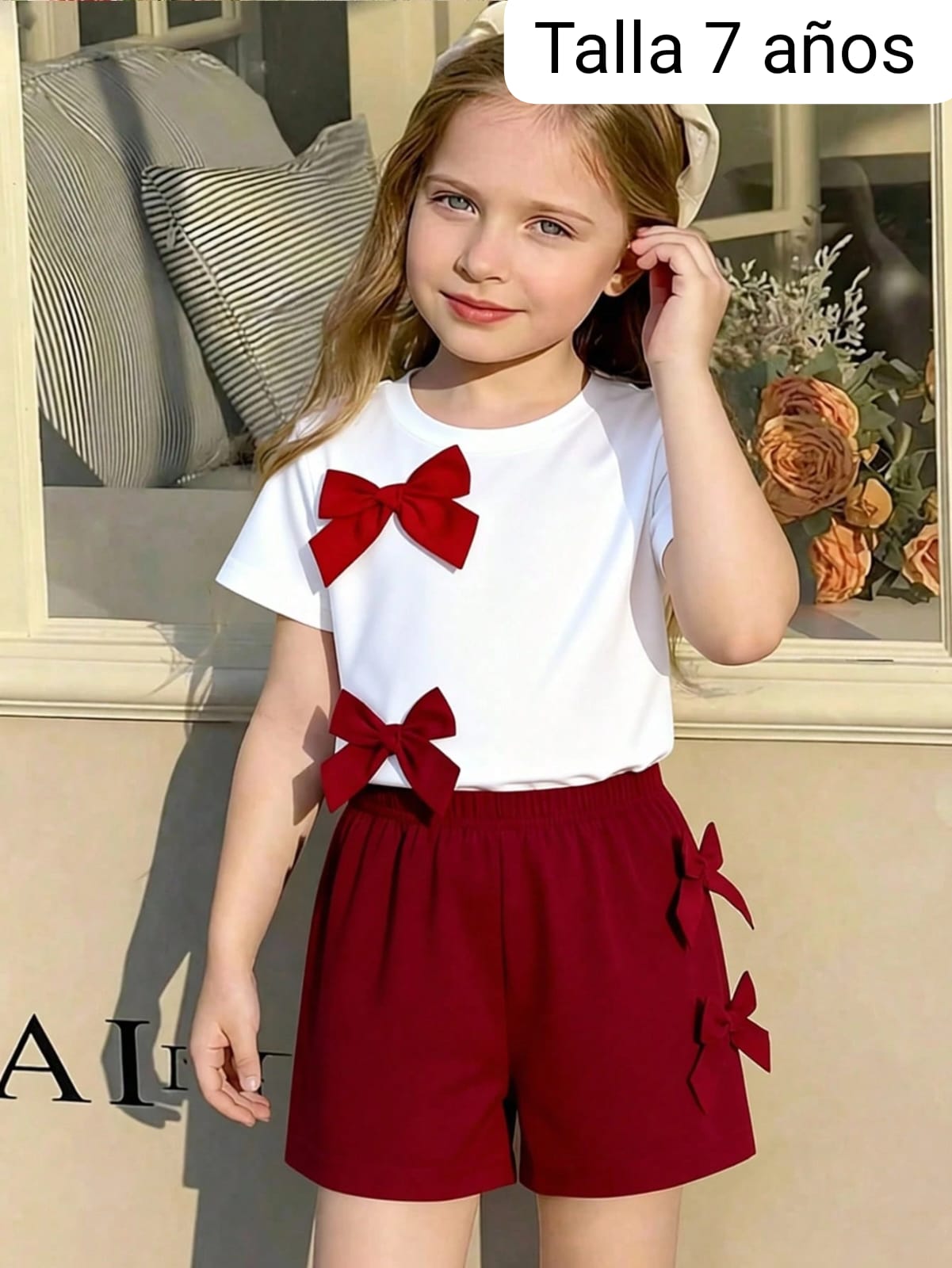 CONJUNTO DE NIÑA OCRE