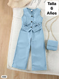 CONJUNTO CELESTE DE NIÑA