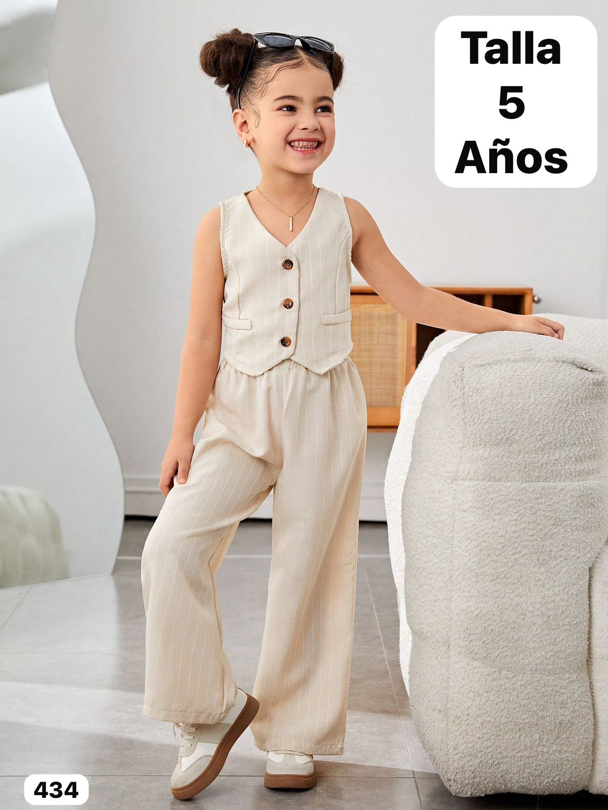 CONJUNTO BEIGE DE NIÑA