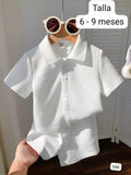CONJUNTO BLANCO DE SHORT DE NIÑO