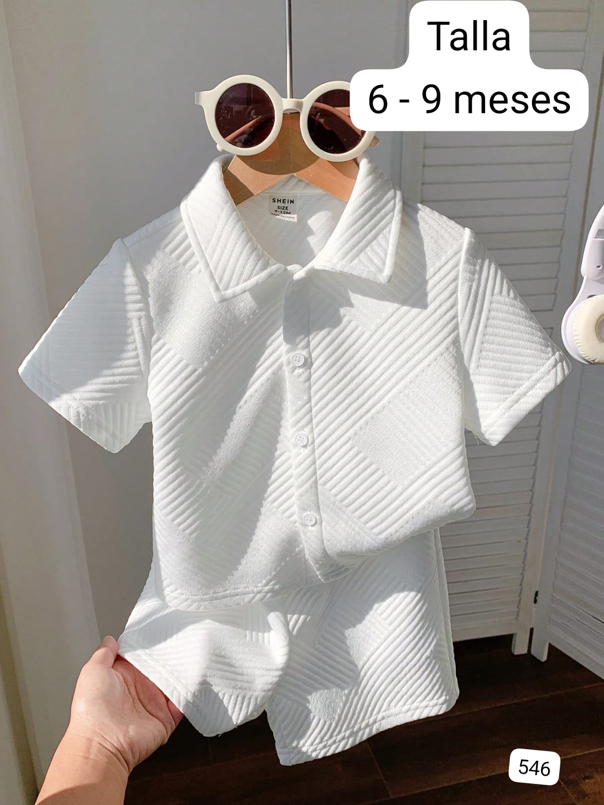 CONJUNTO BLANCO DE SHORT DE NIÑO