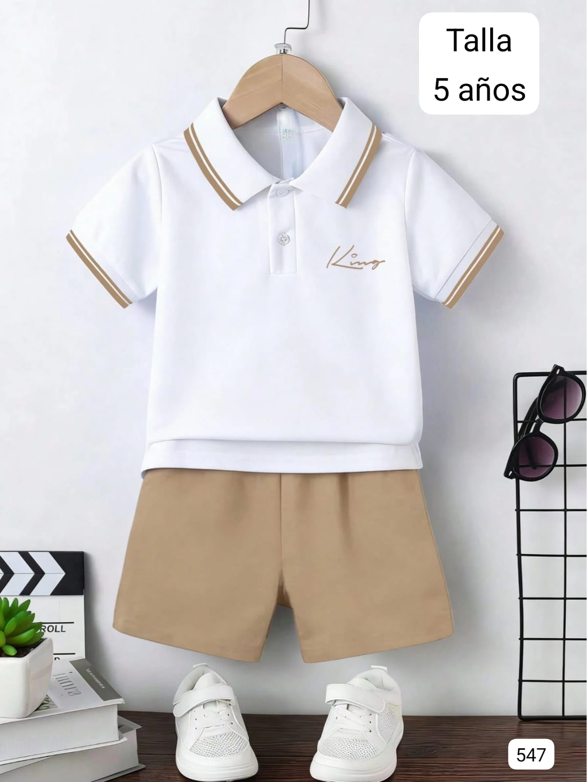 CONJUNTO DE VARON CALZONETA BEIGE