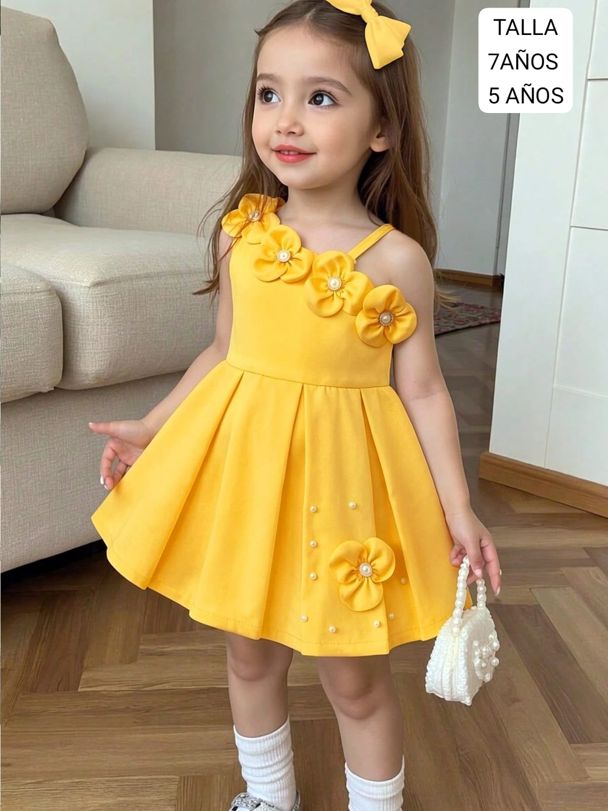 VESTIDO DE NIÑA AMARILLO