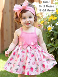 VESTIDO DE NIÑA ROSITA CON FRESAS