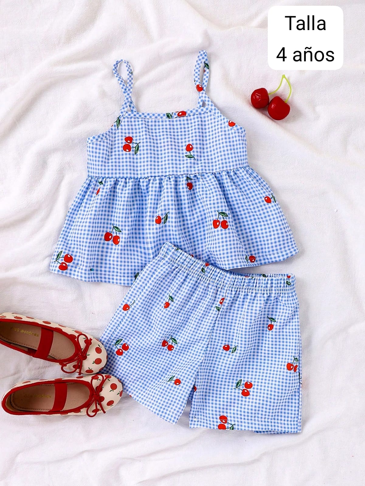 CONJUNTO DE NIÑA DE CEREZA