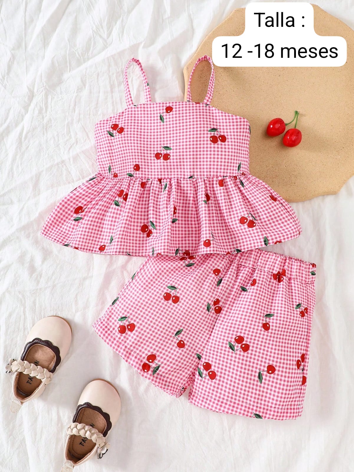 CONJUNTO DE NIÑA DE CEREZA