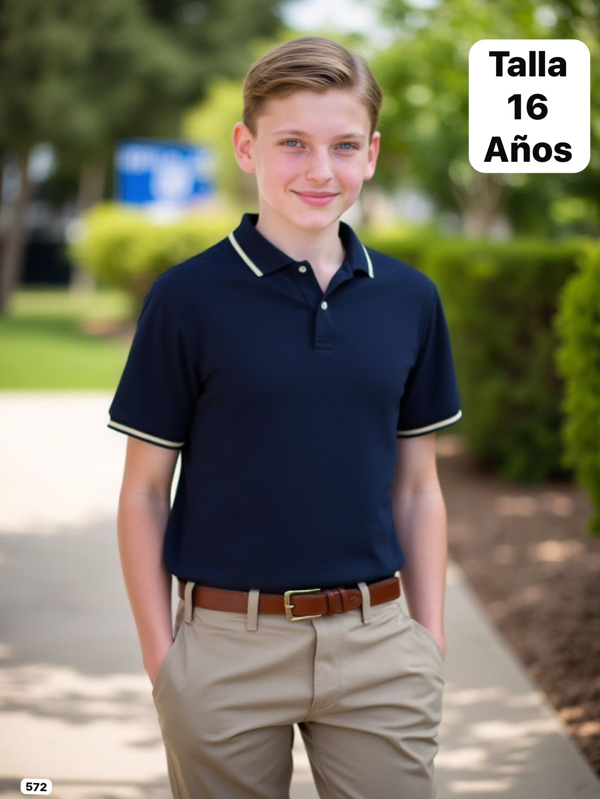 CAMISA SPORT AZUL DE JOVEN