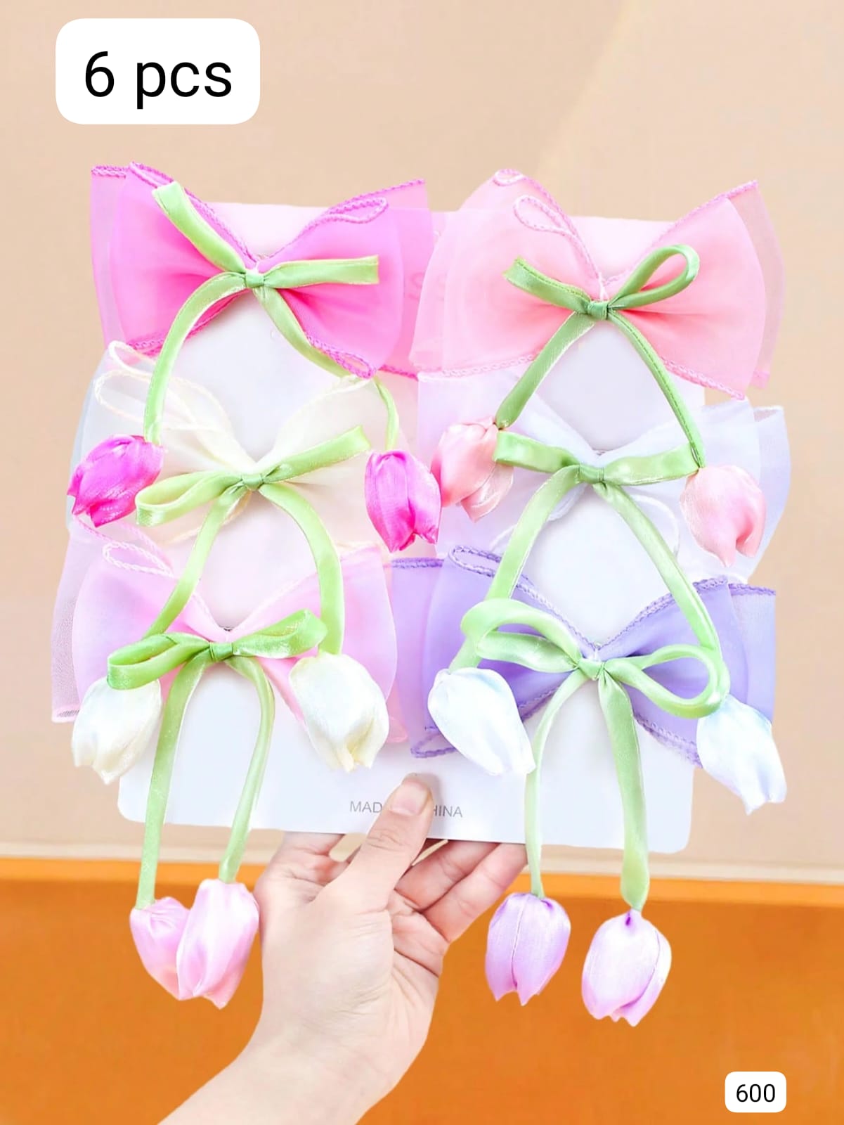 SET DE 6 PIEZAS DE CHONGOS DE TULIPANES