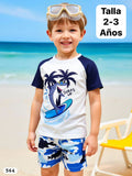 CAMISA DE TIBURON + SHORT DE PLAYA DE NIÑO