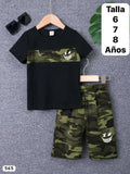CONJUNTO DE SHORT VERDE DE NIÑO