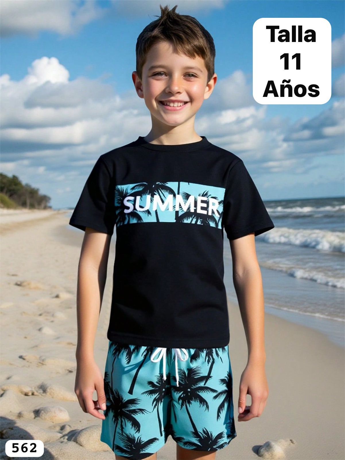 CAMISA + SHORT DE PLAYA DE NIÑO