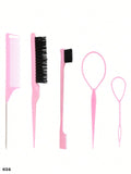 SET ROSADO DE PEINES PARA PEINADOS