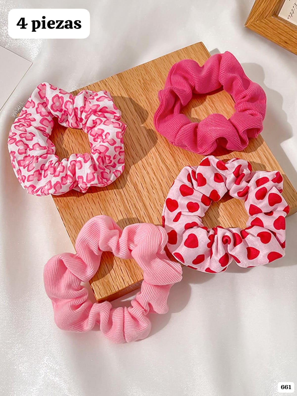 SET DE 4 COLAS RONOS ROSAS