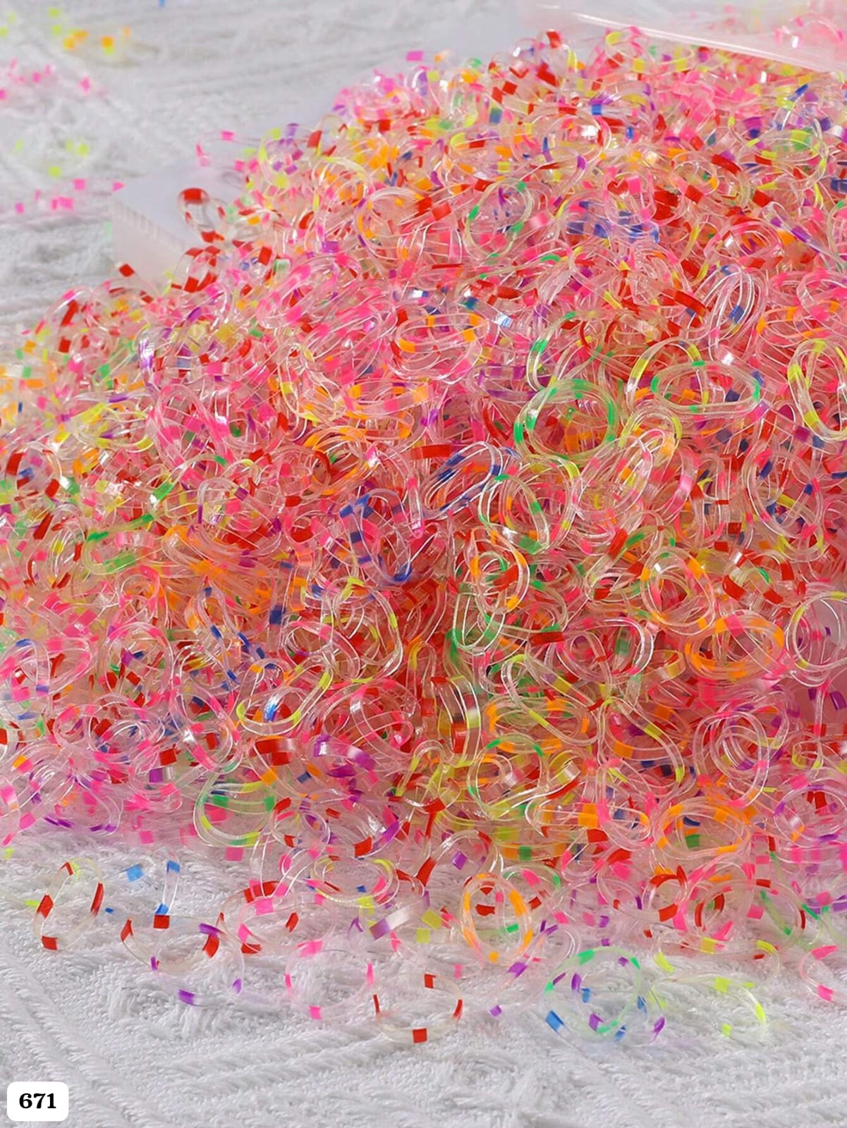 HULITOS TRANSPARENTES CON COLORES