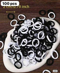 100 PIEZAS DE COLITAS EN BLANCO Y NEGRO