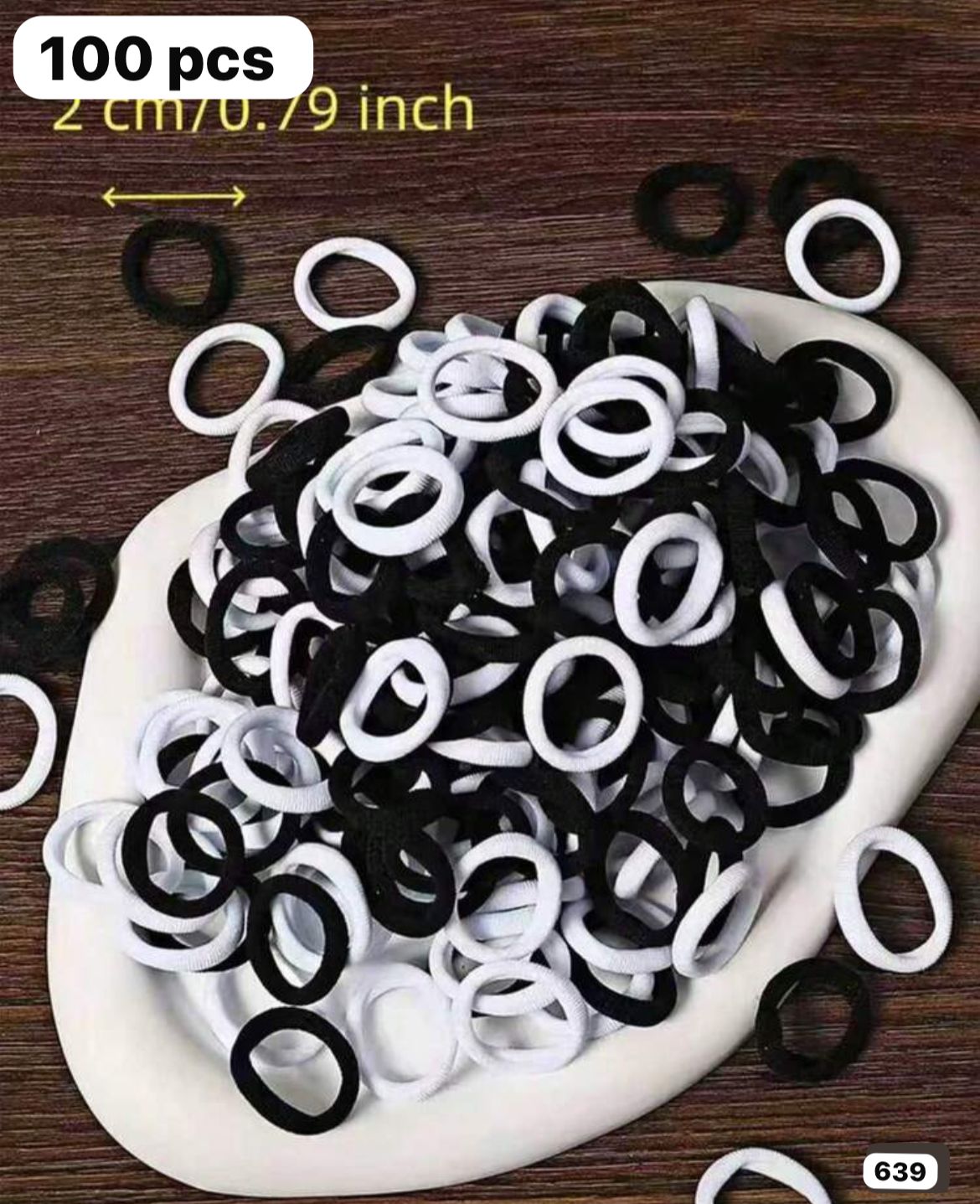 100 PIEZAS DE COLITAS EN BLANCO Y NEGRO