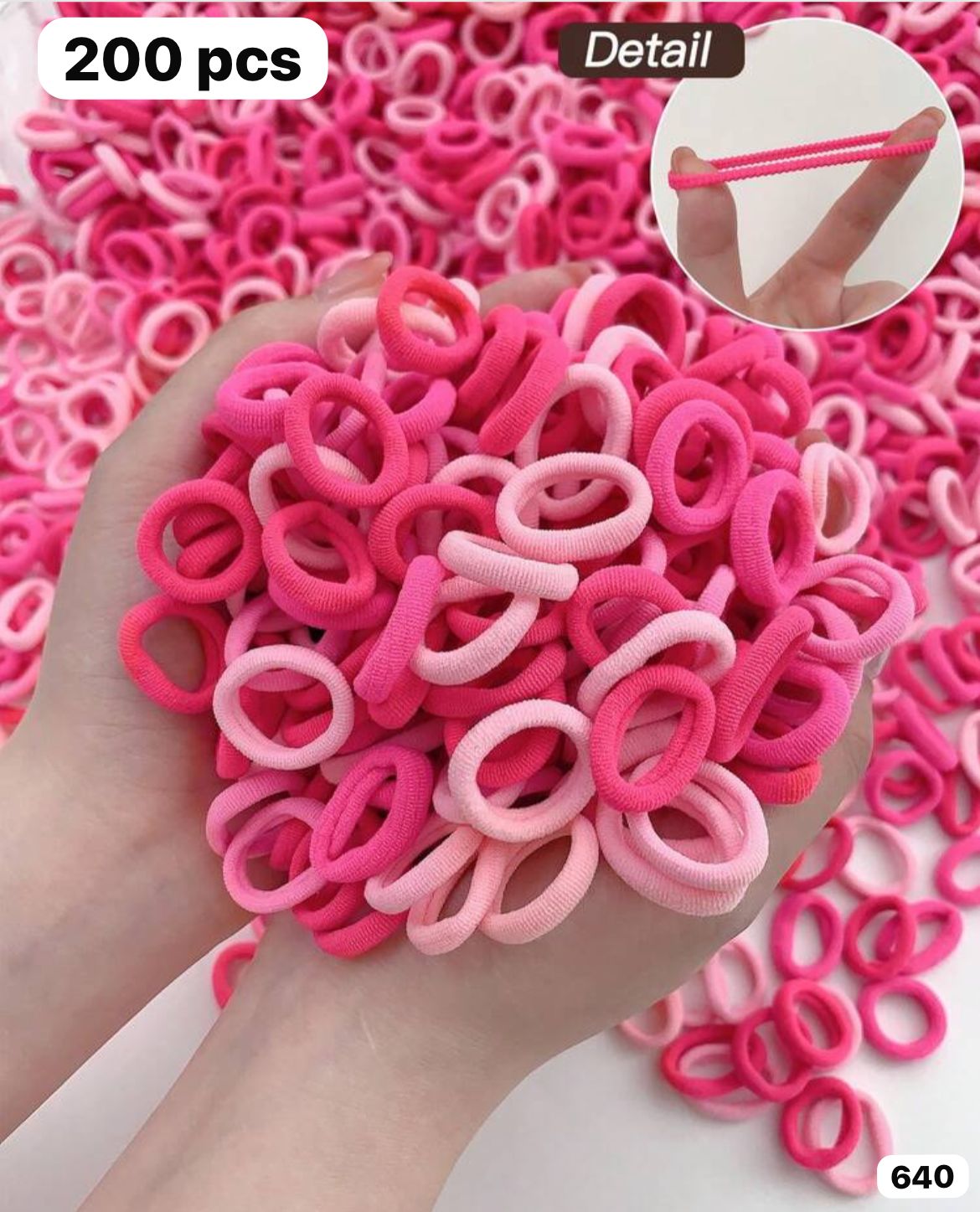200 PIEZAS DE COLITAS EN TONOS ROSA