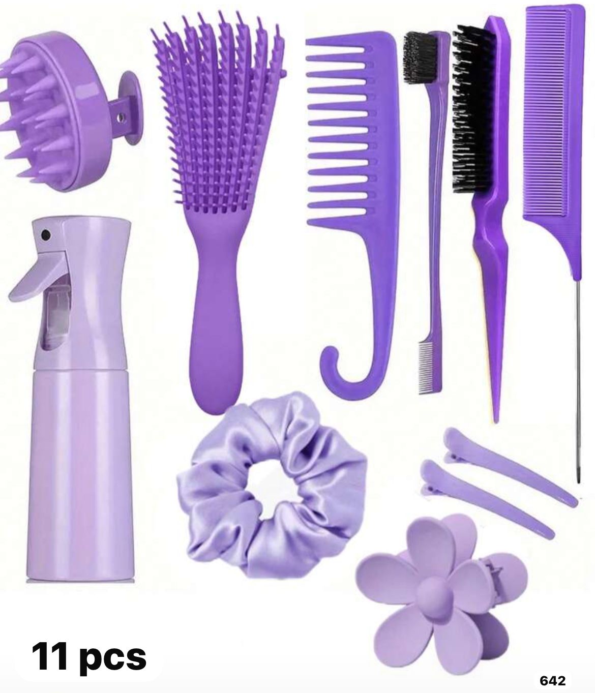 SET  MORADO PARA PEINADOS