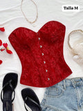 TOP CORSET ROJO DE MUJER