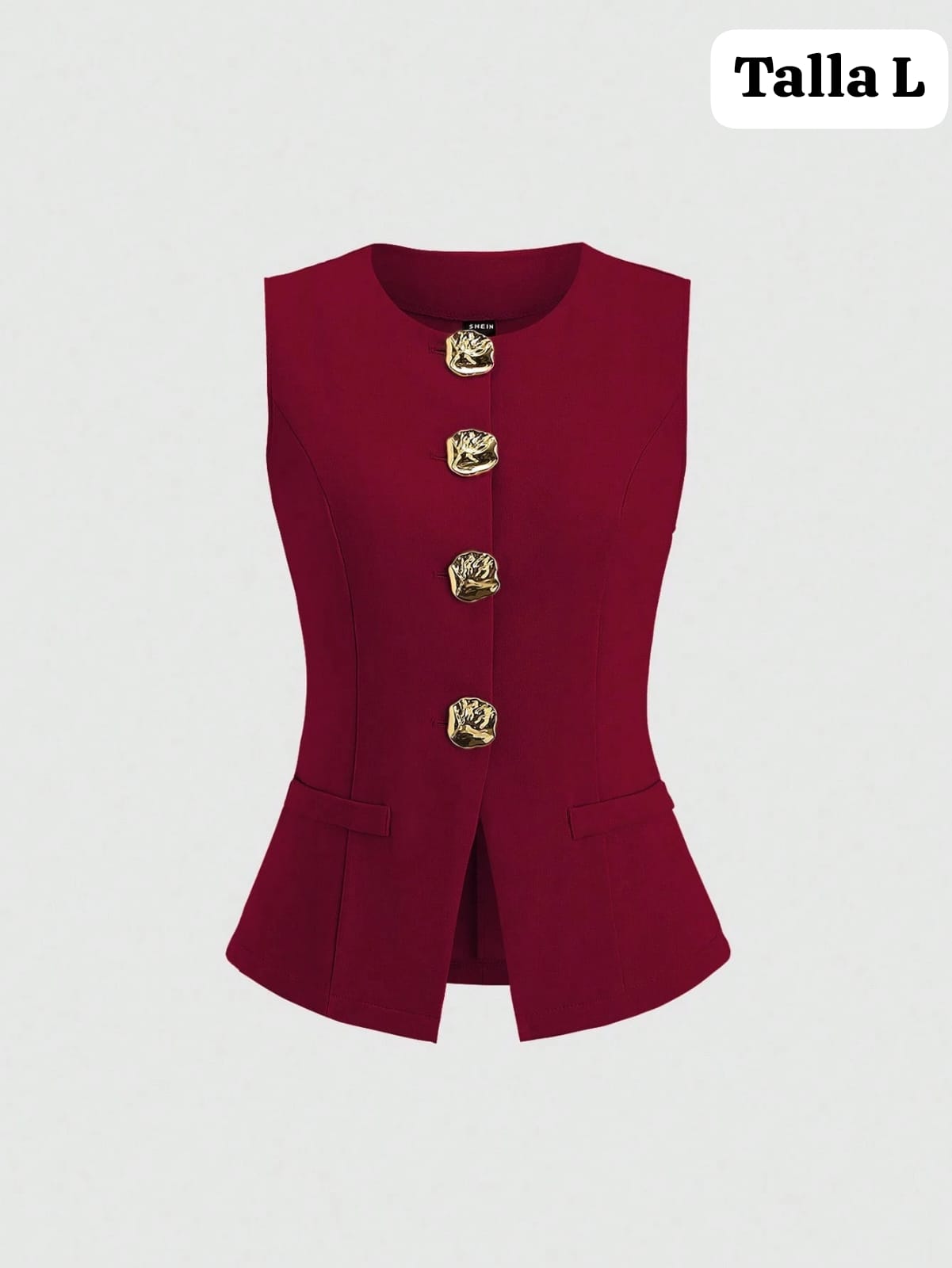 BLUSA CON CHAPAS DORADAS DE MUJER