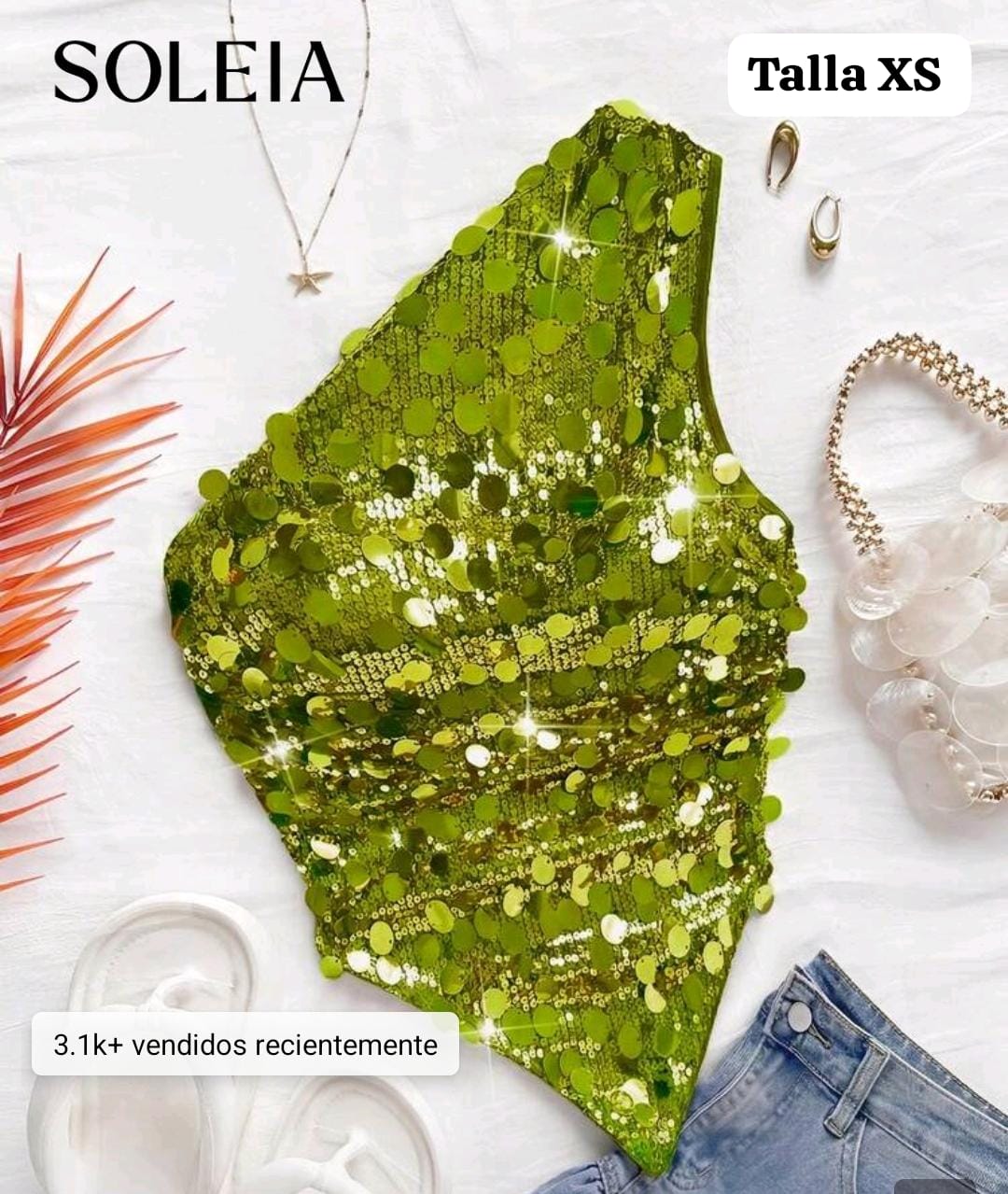 TOP DE UNA MANGA CON LENTEGUELAS DE MUJER