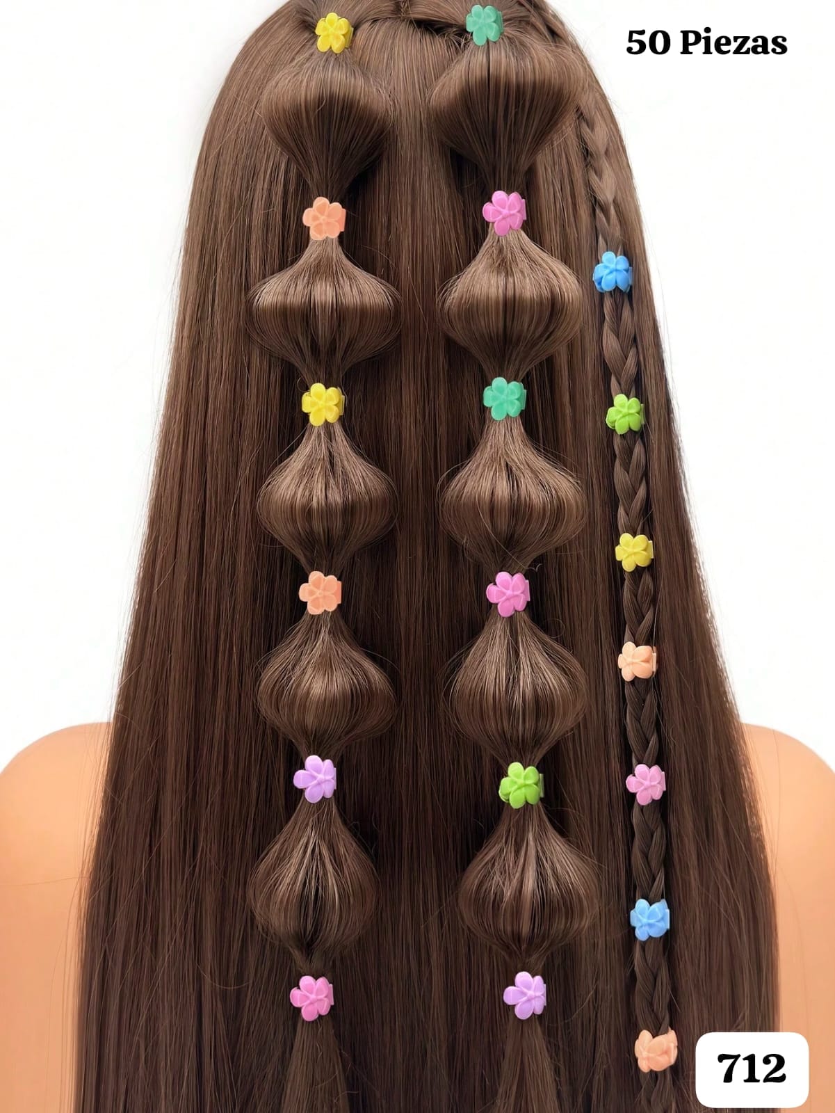 50 PIEZAS DE CLIPS DE PELO