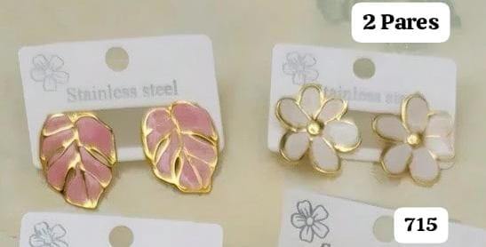2 PARES DE ARETES