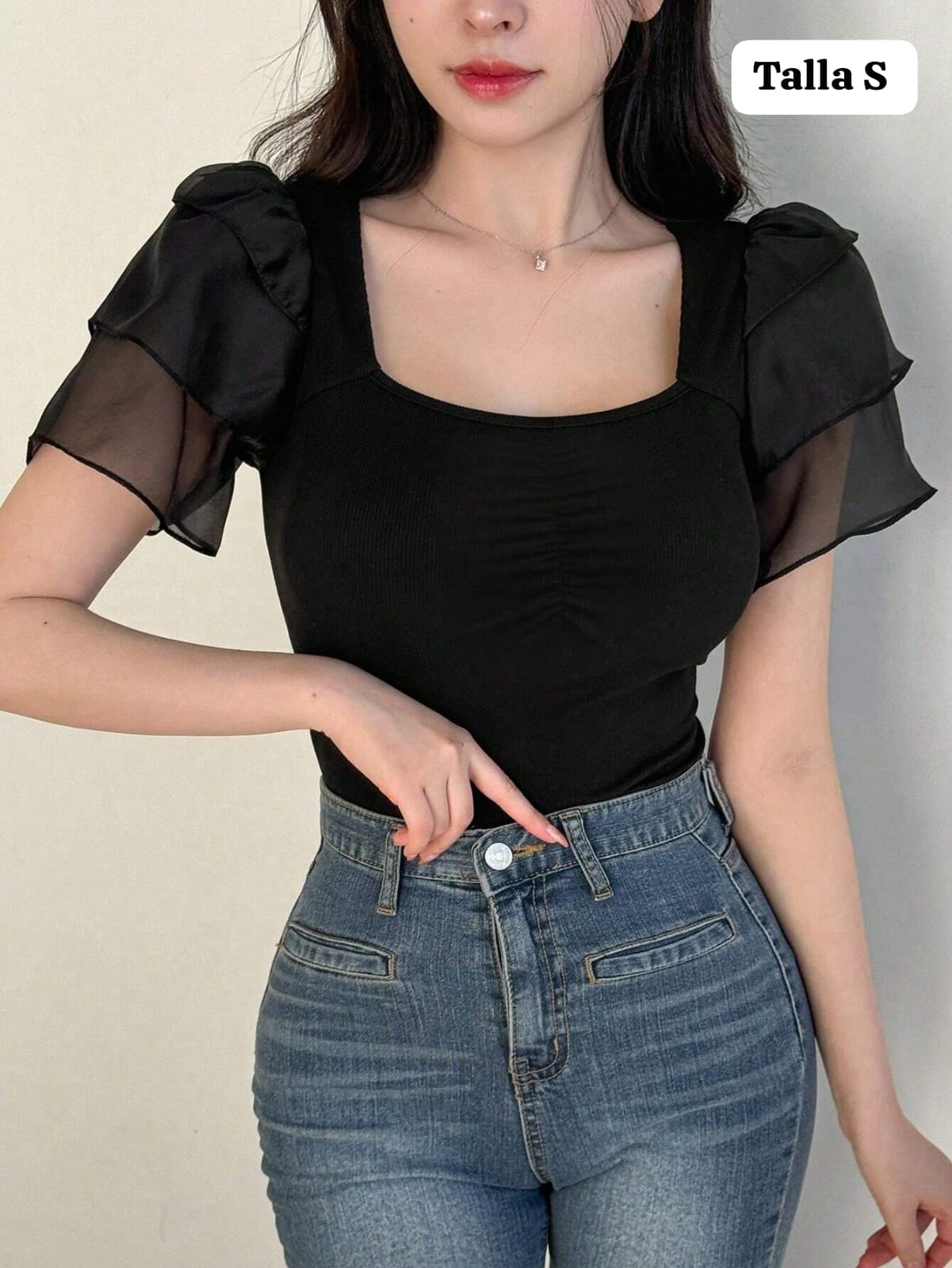 BLUSA NEGRA DE MUJER