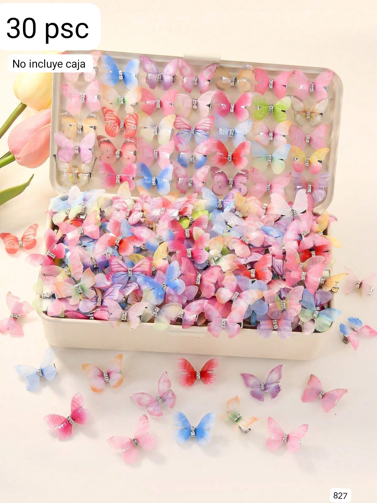 30 PIEZAS DE CLIPS DE MARIPOSA
