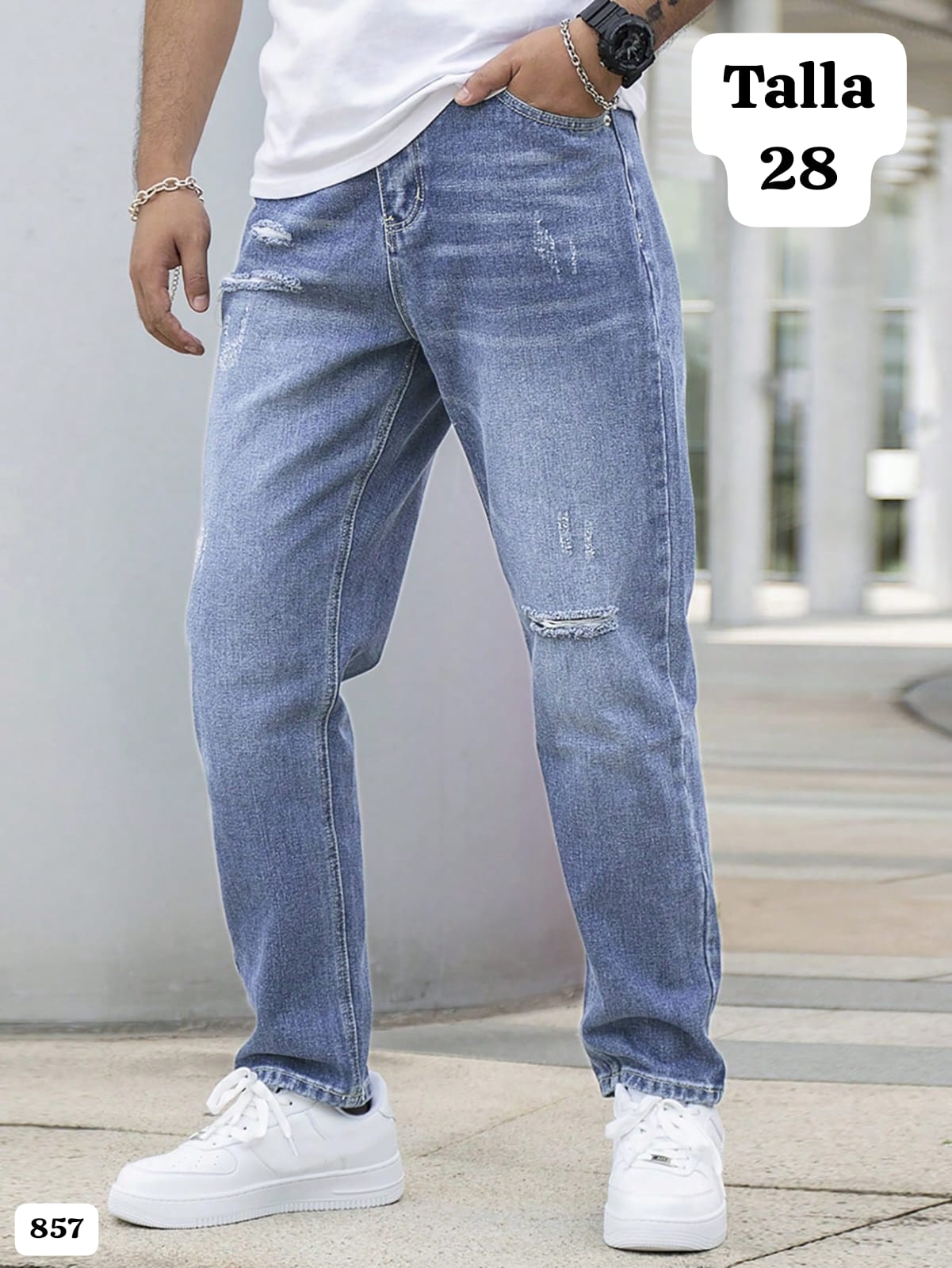PANTALON CELESTE DE HOMBRE