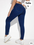 PANTALON SKINNY AZUL DE MUJER