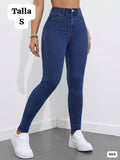 PANTALON SKKINY AZUL DE MUJER