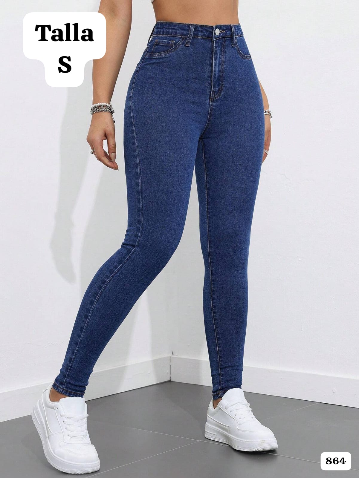PANTALON SKKINY AZUL DE MUJER
