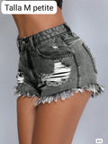 SHORT CORTO GRIS DE MUJER