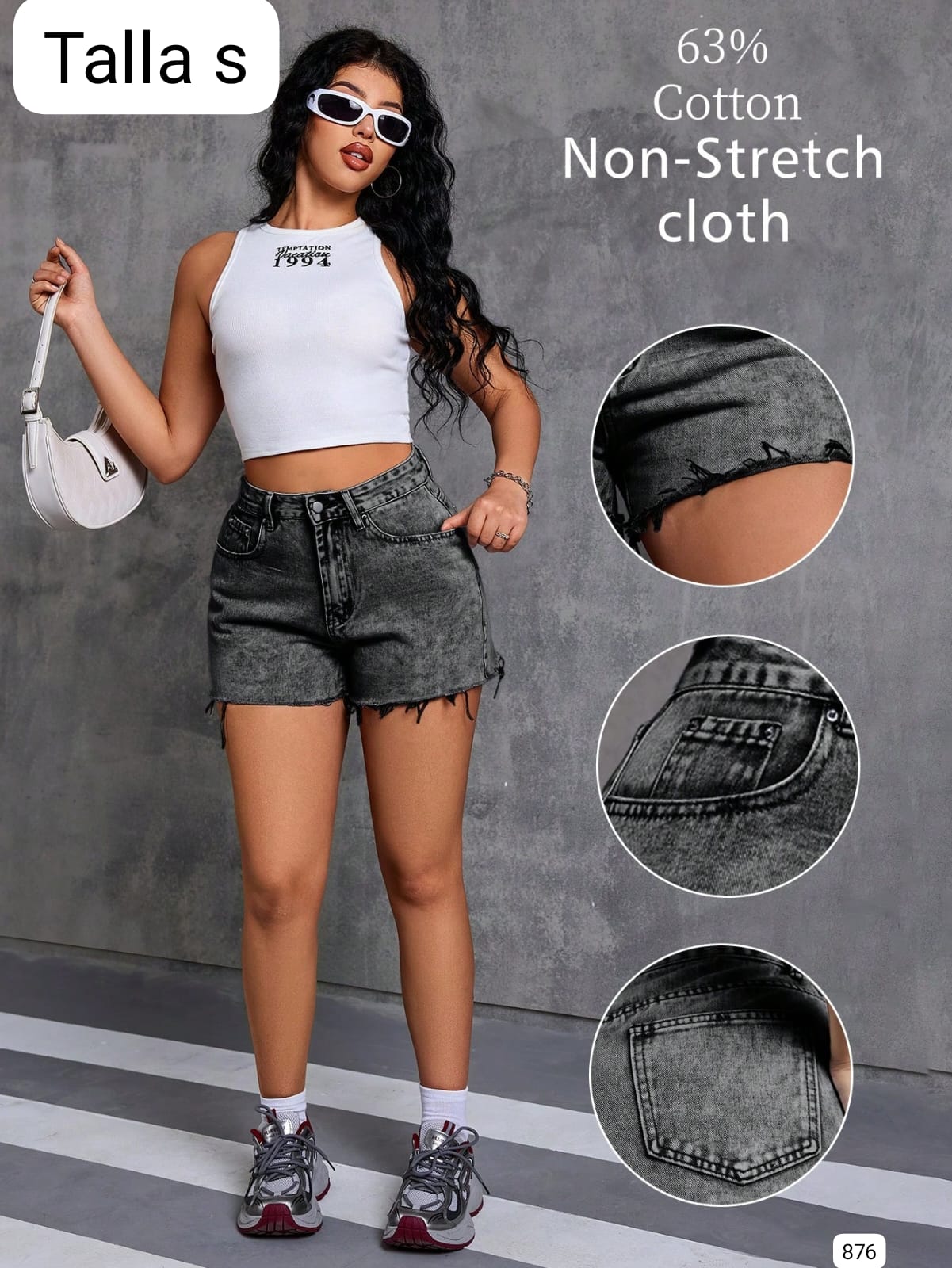 SHORT GRIS DE MUJER