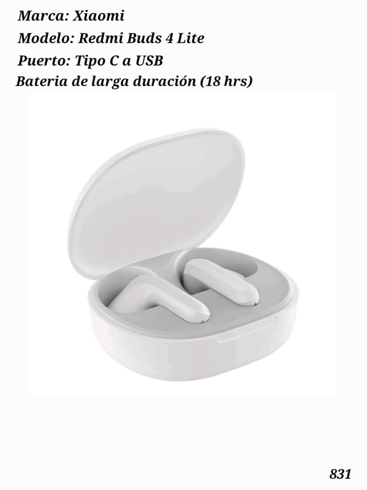 AURICULARES XIAOMI REDMI BUDS 4 LITE