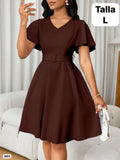 VESTIDO CAFE DE MUJER