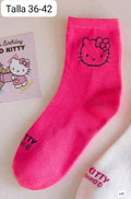 PAR DE CALCETAS ROSA FOSFORESCENTE DE HELLO KITTY