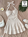 VESTIDO CORTO BLANCO DE NIÑA