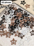 63 PIEZAS DE ESTRELLITAS DE CABELLO