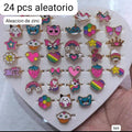 24 PIEZAS DE ANILLOS AJUSTABLES DE NIÑA