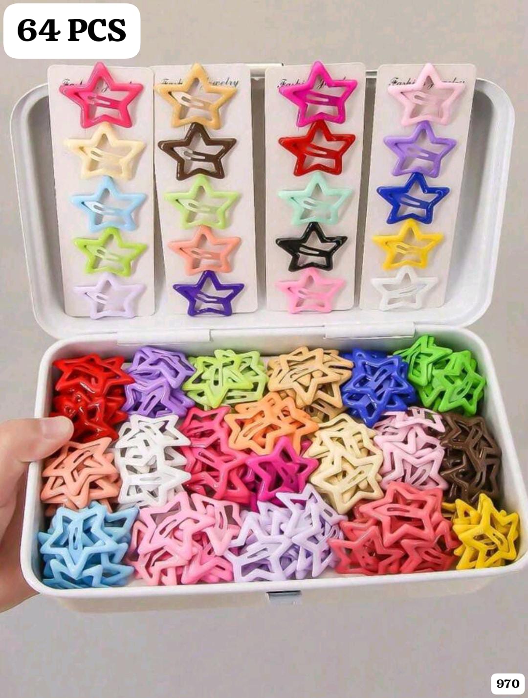 64 PIEZAS DE ESTRELLITAS DE CABELLO