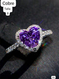 ANILLO DE CORAZÓN MORADO
