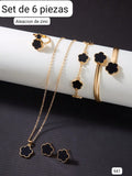 SET DE 6 PIEZAS DE VANCLEF NEGRO