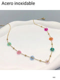 CADENA DE ACERO CON FLORES
