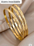 SET DE PULSERAS DE ACERO DE MUJER