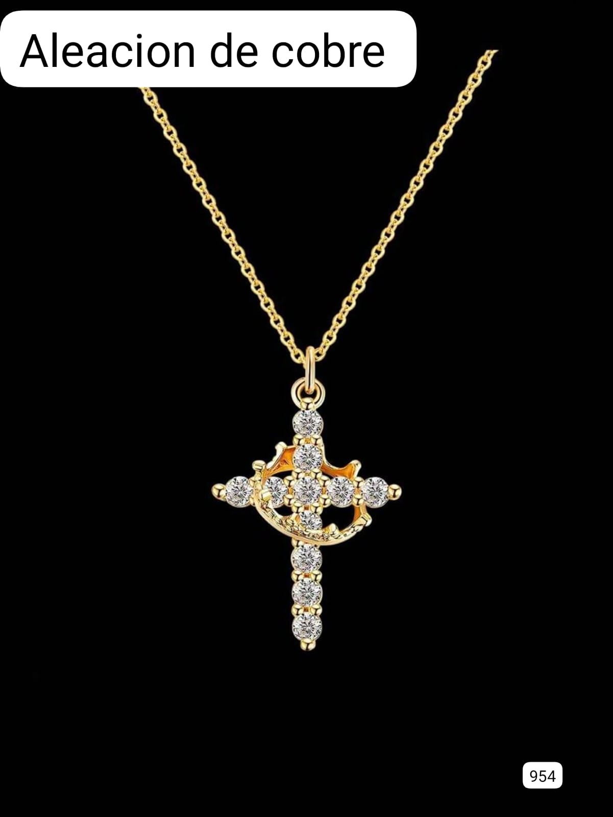 CADENA DE CRUZ + CORONA