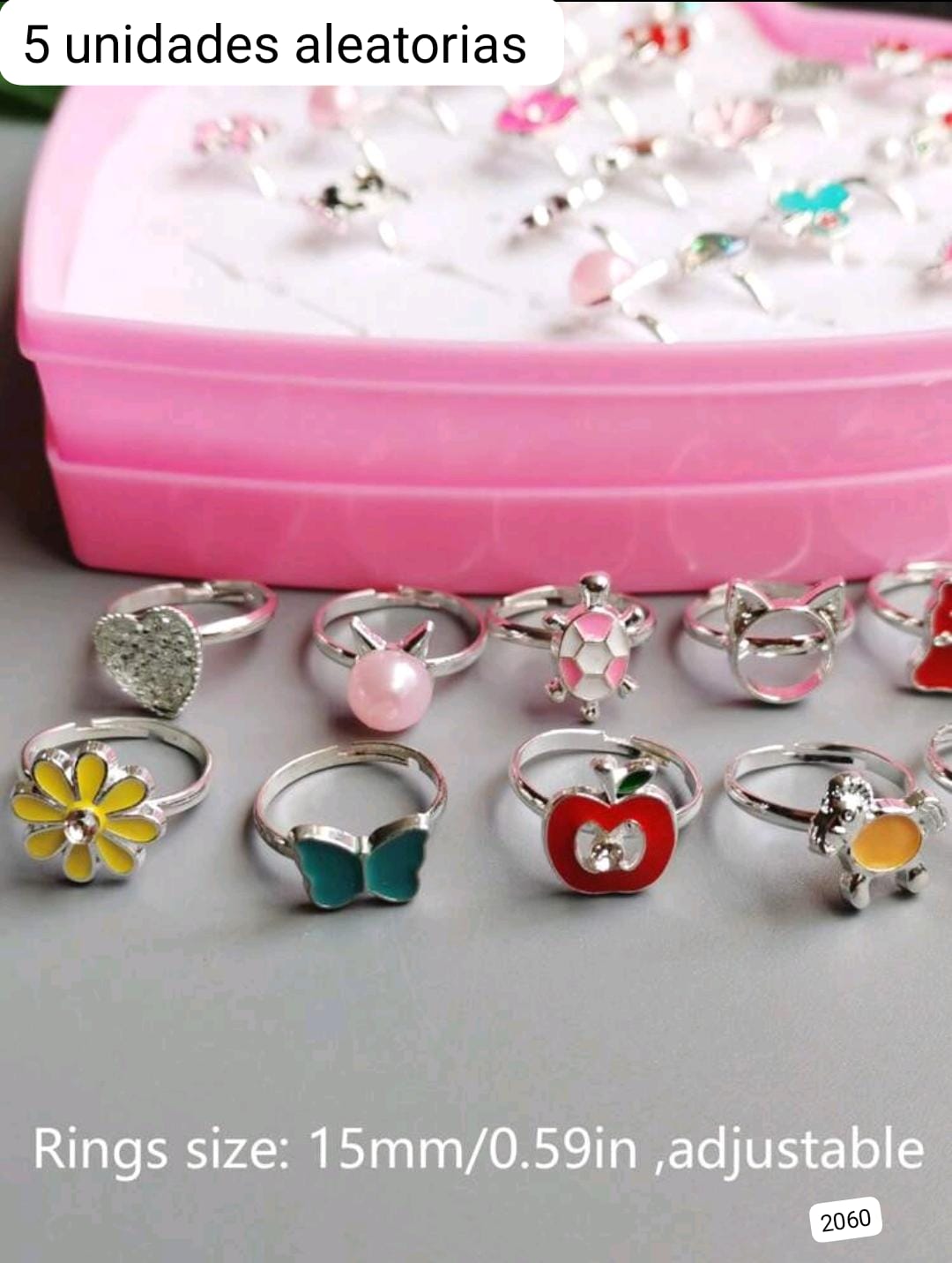 5 ANILLOS AJUSTABLES DE NIÑA