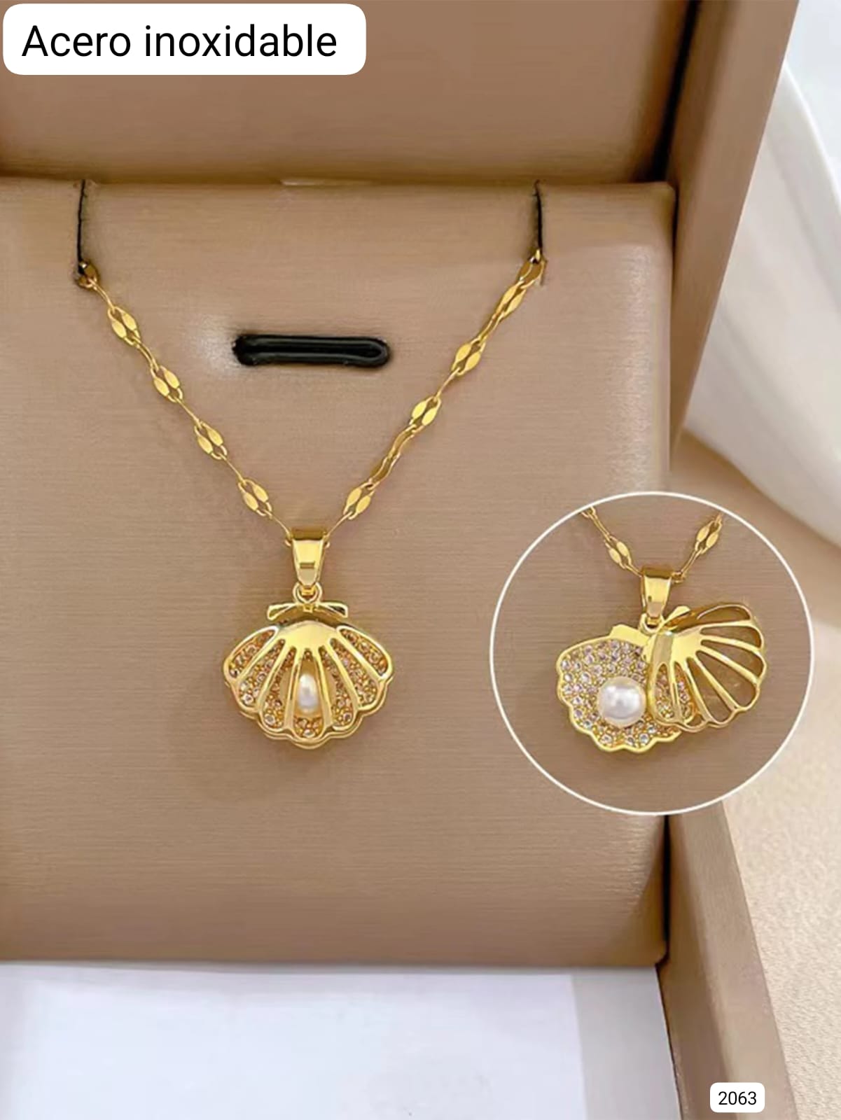 CADENA ESTILO CONCHA DE MAR