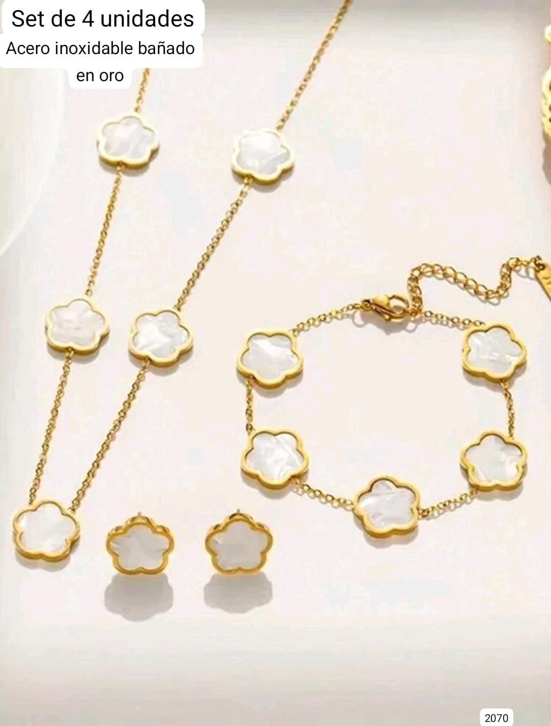 JUEGO DE COLLAR + PULSERA + ARITOS